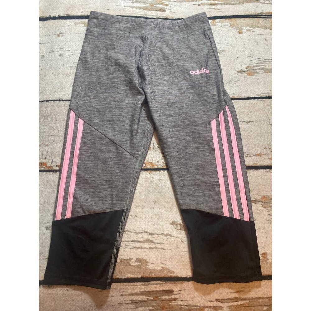 Adidas Pink Stripe Crop Pants